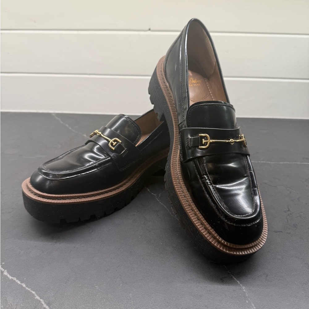 Sam Edelman Laurs Lug Sole Loafers with Gold Detailing